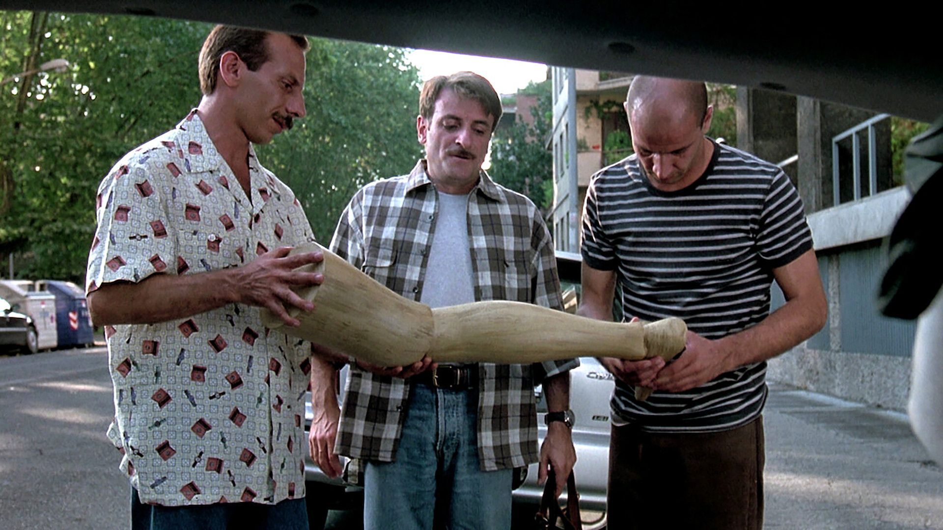 Three Men and a Leg Background