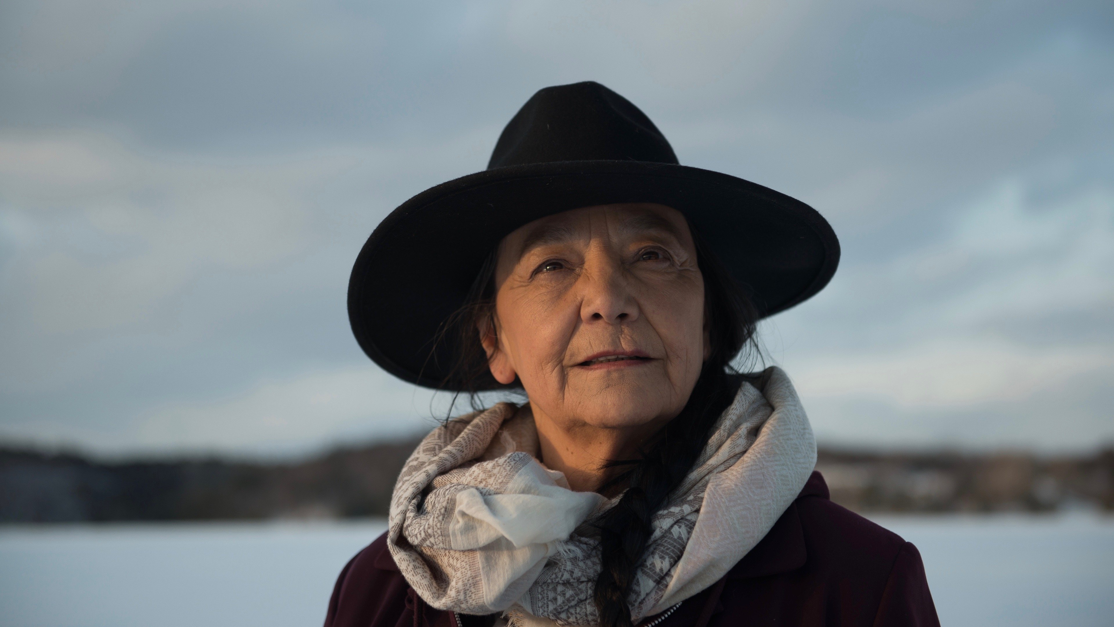 Falls Around Her Background