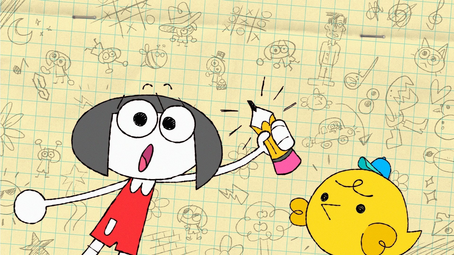 Doodle Girl Background