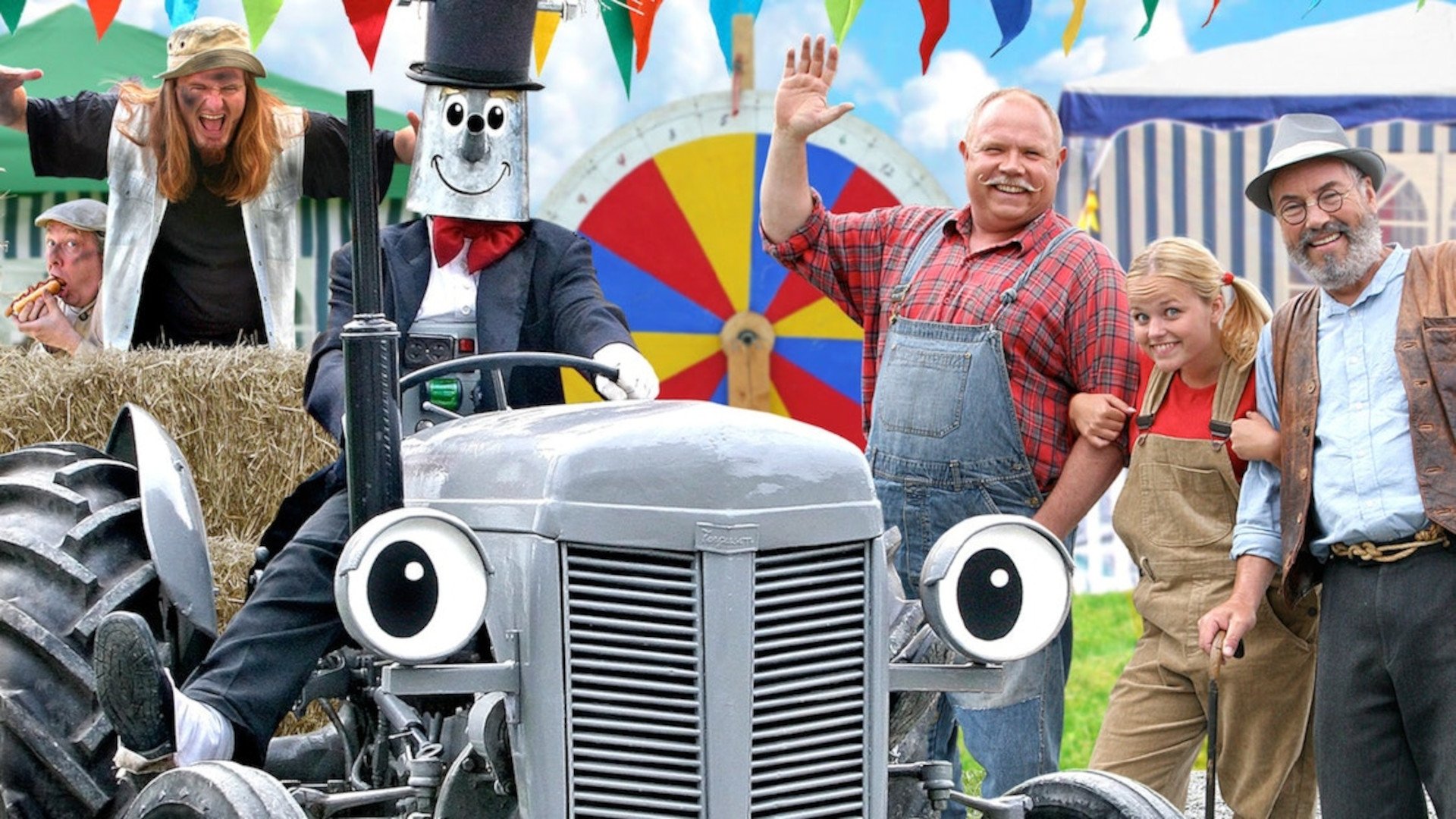 Little Grey Fergie and His New Friend Clunky Background