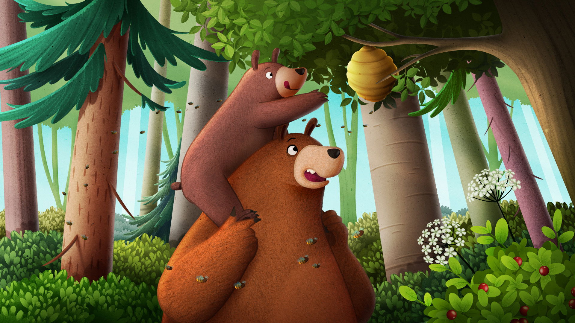 Hug Me. Honey Seekers Background