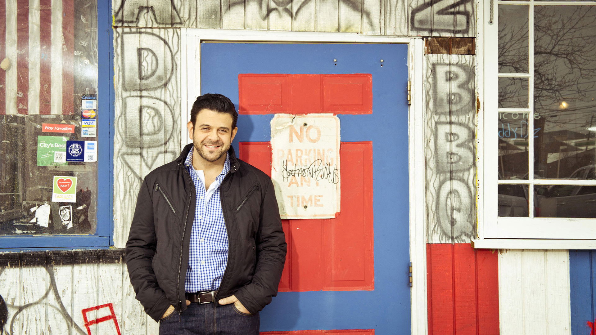 Man Finds Food Background