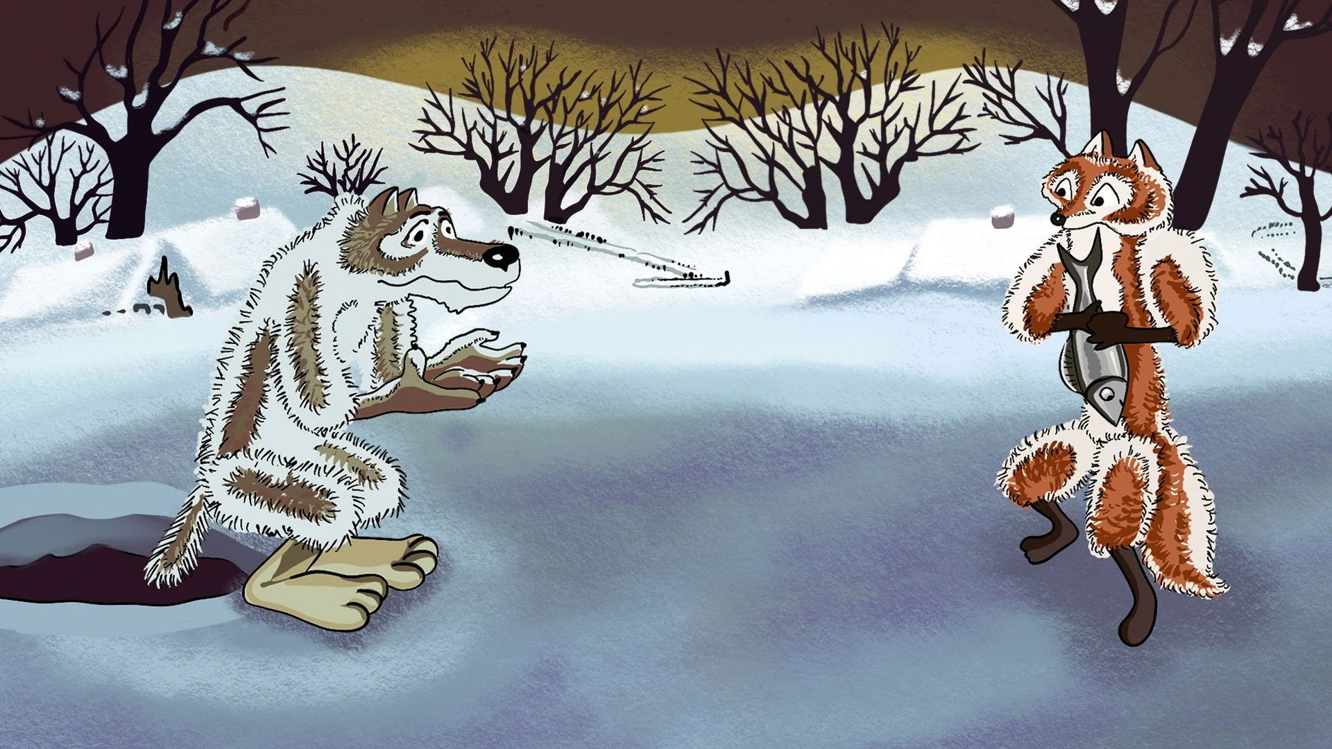 The Big Wolf - The Grey Tail Background