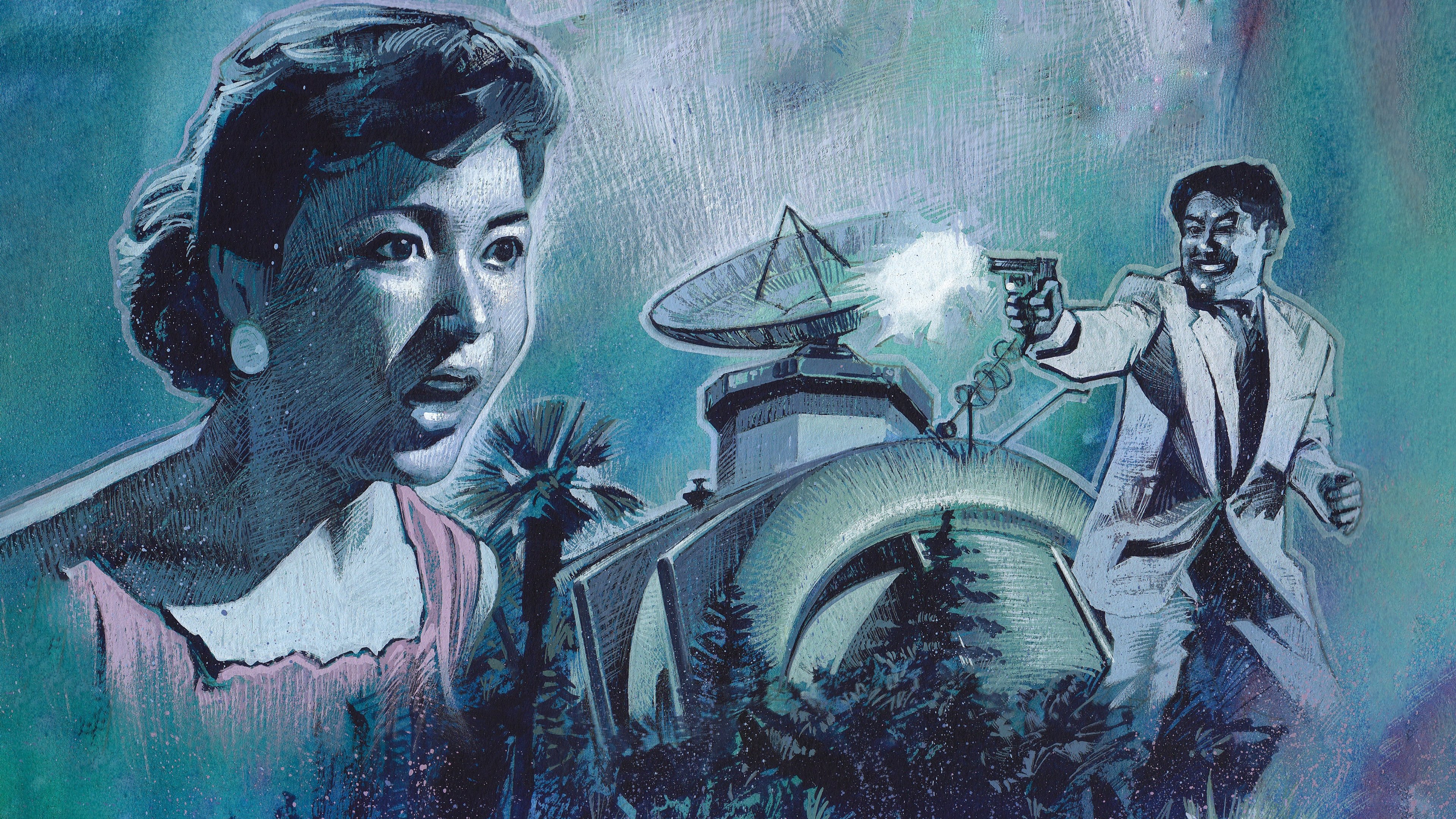 The Invisible Man vs. The Human Fly Background