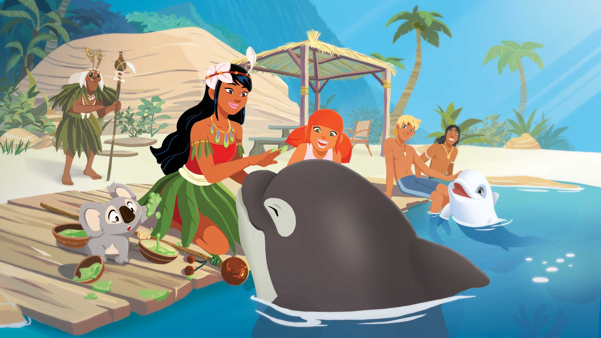 Zoom the White Dolphin Background