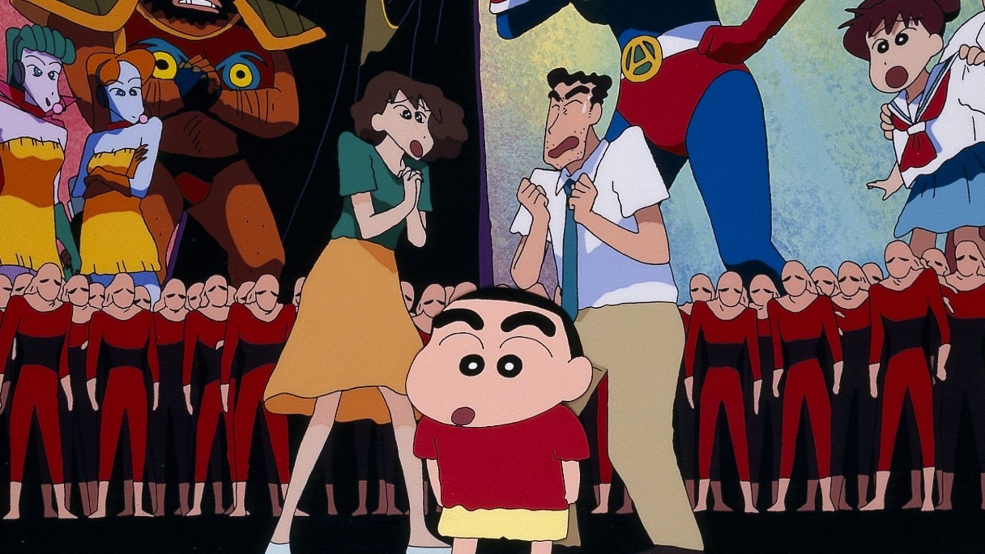 Crayon Shin-chan: Action Mask vs. Leotard Devil Background