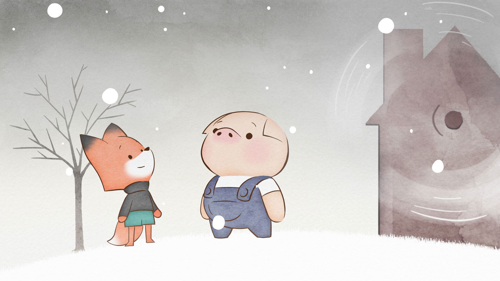 The Pig, the Fox, and the Mill Background