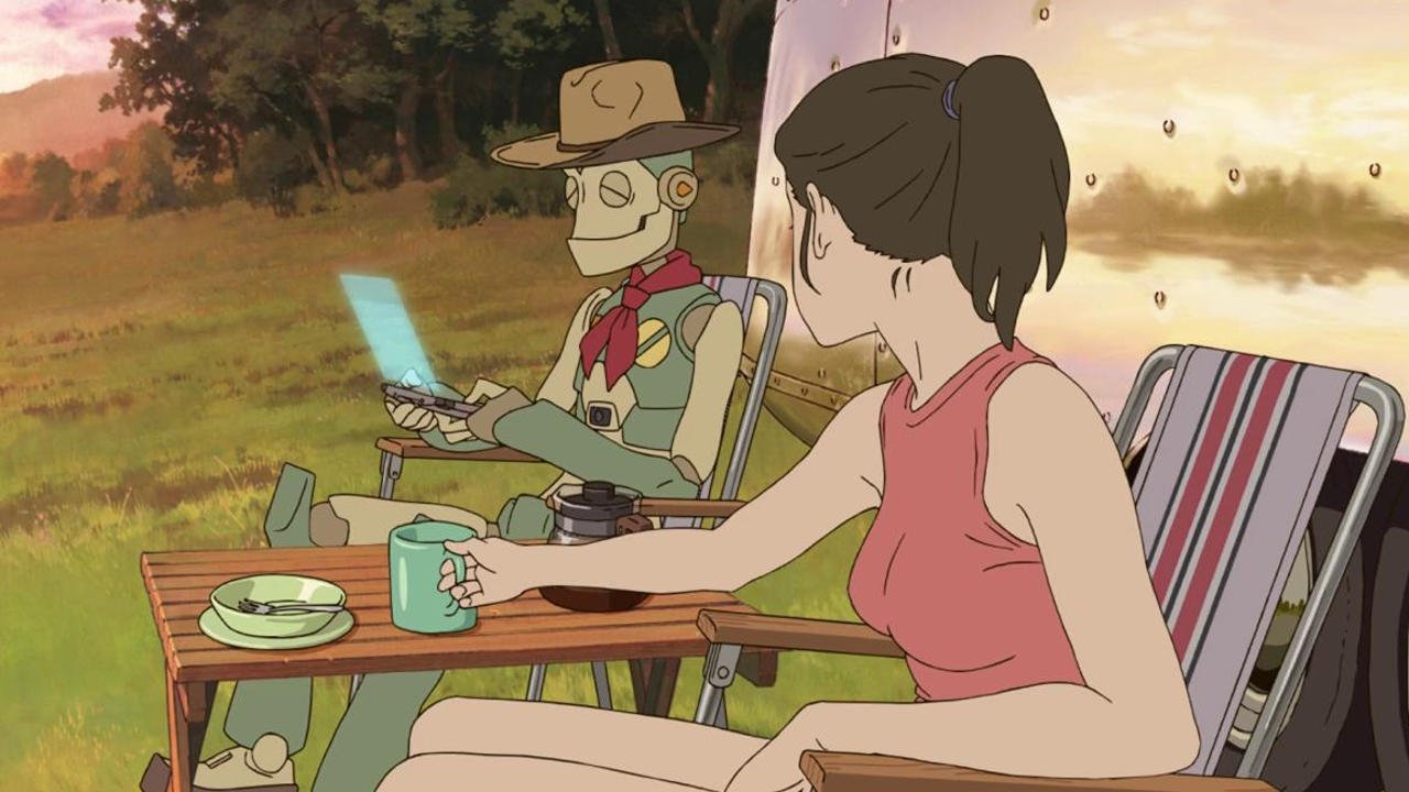 Robot on the Road Background