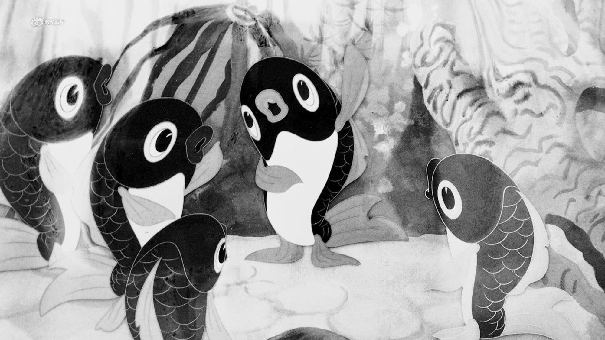 Little Carp Jumps Over the Dragon Gate Background