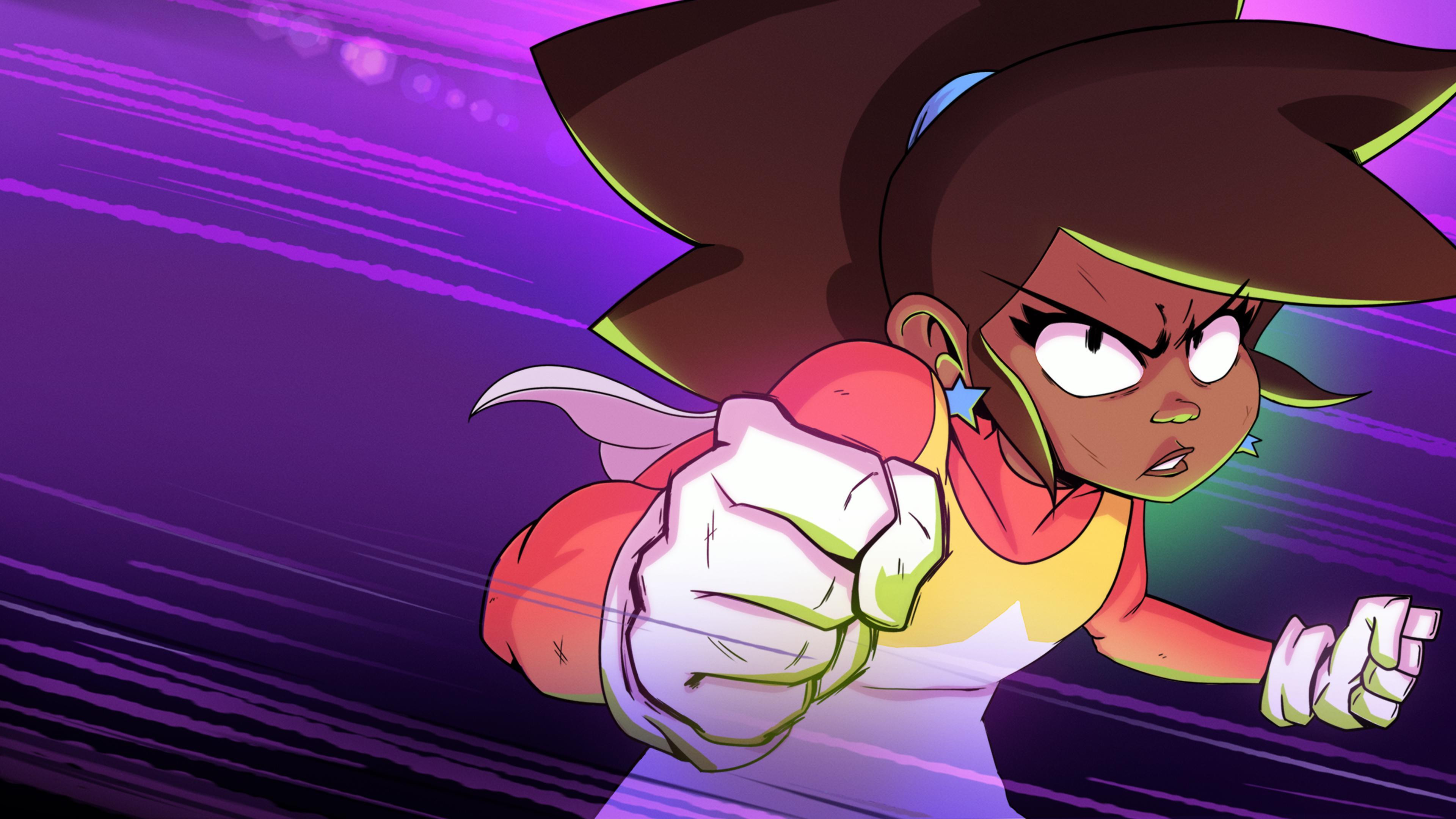 Invincible Fight Girl Background