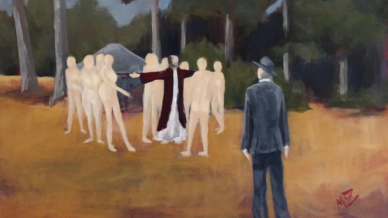 The Nudists From Venus Background