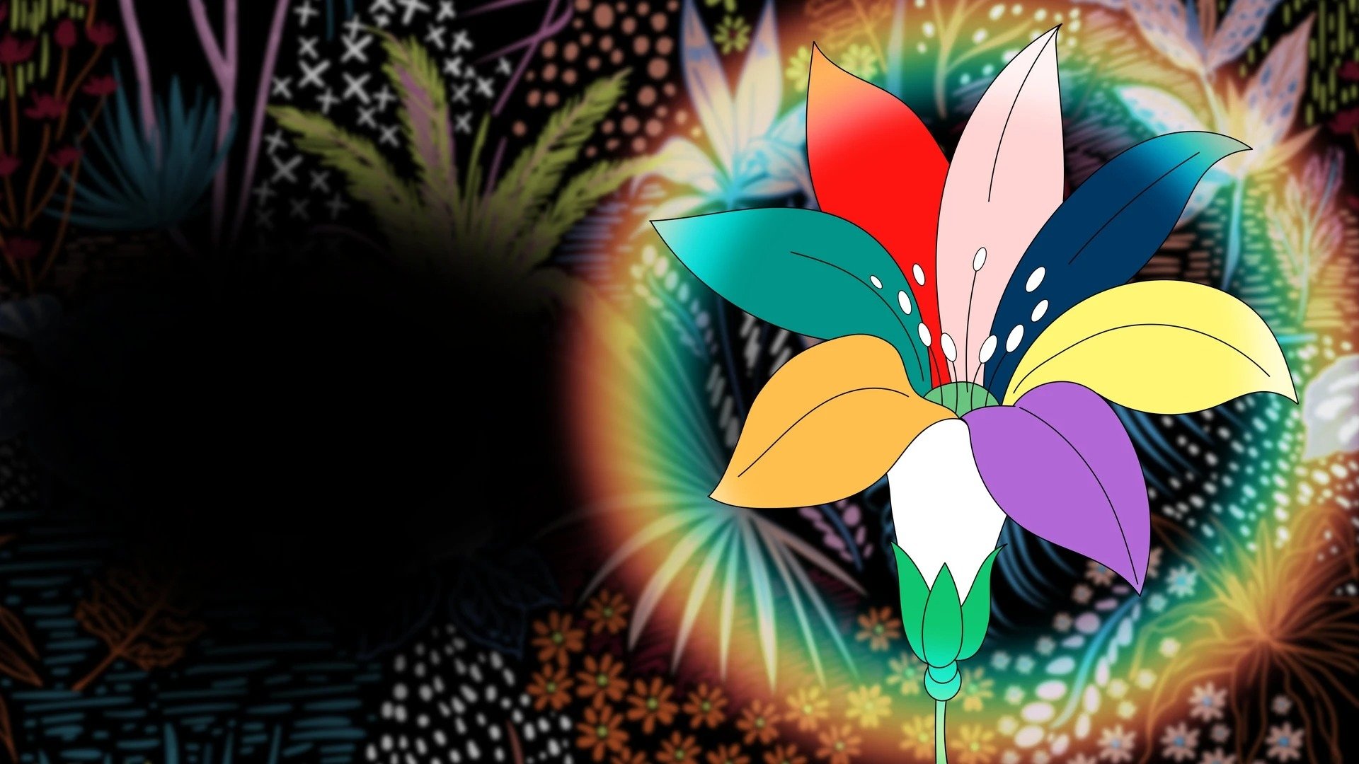 The Flower with Seven Colours Background