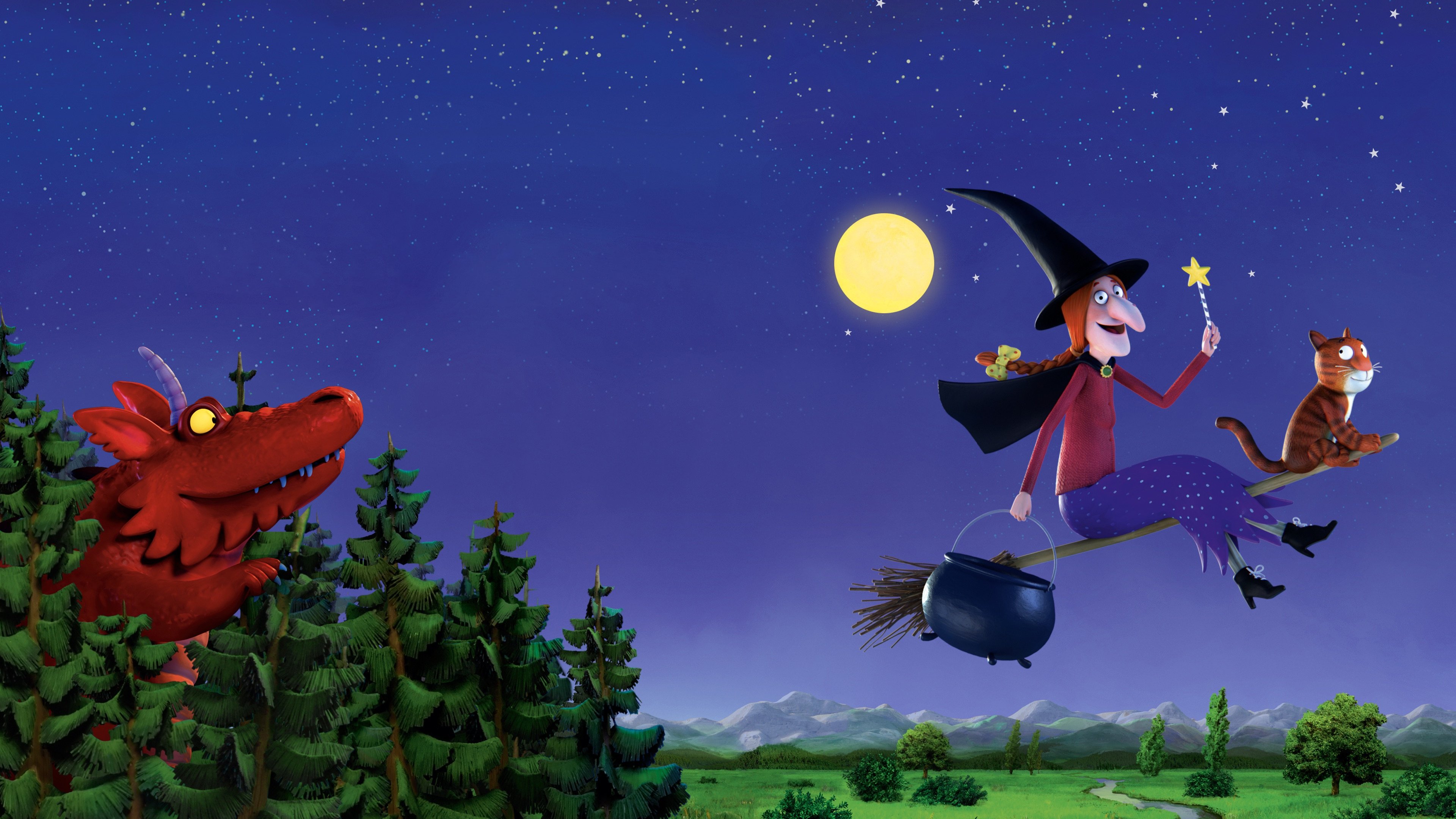 Room on the Broom Background